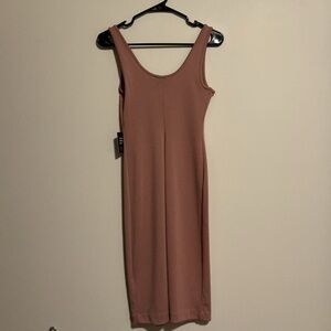 New Express Dress Beige / Mauve Bodycon Dress Small NWT Capsule Basic Essential